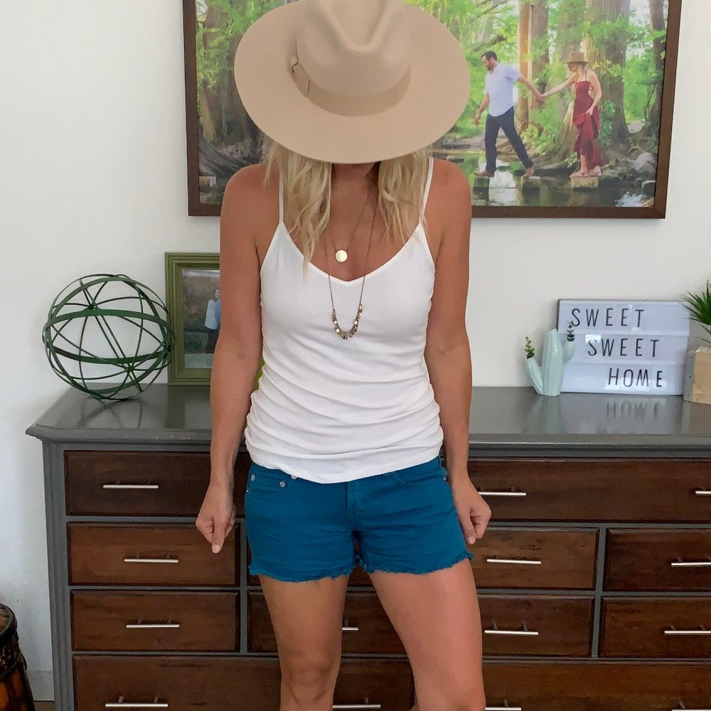 American Eagle Turqouise Cut Off Shorts